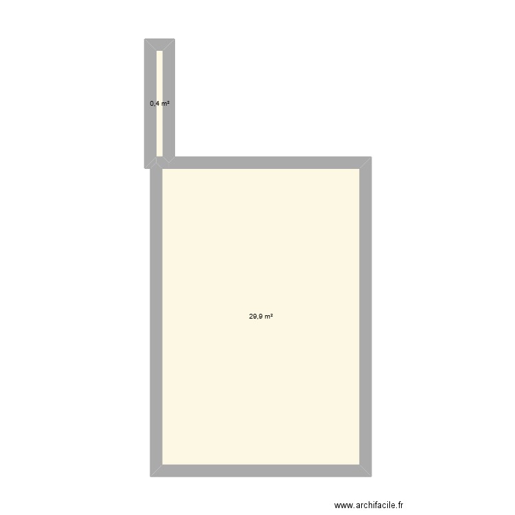 PROJET FINAL. Plan de 2 pièces et 30 m2