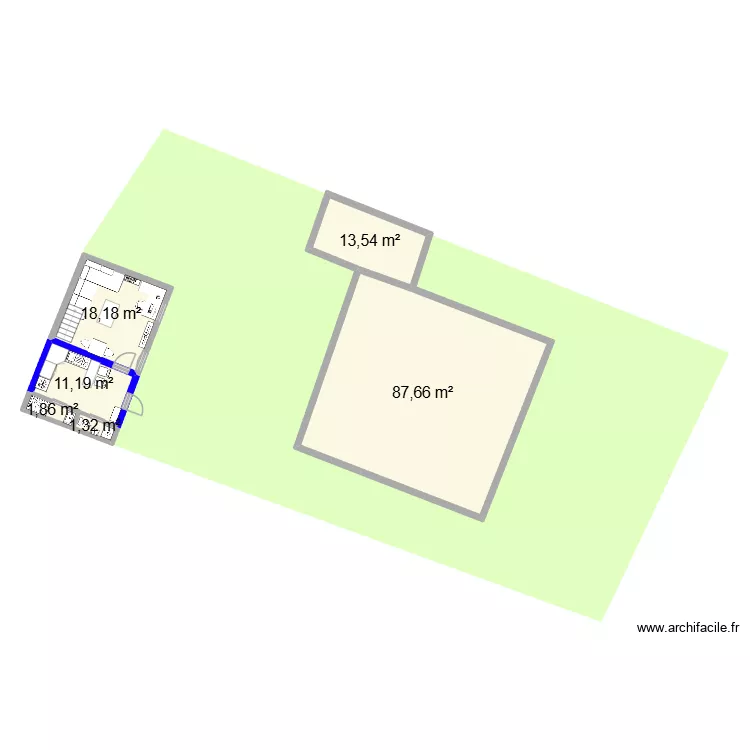 Maison jardin 2. Plan de 