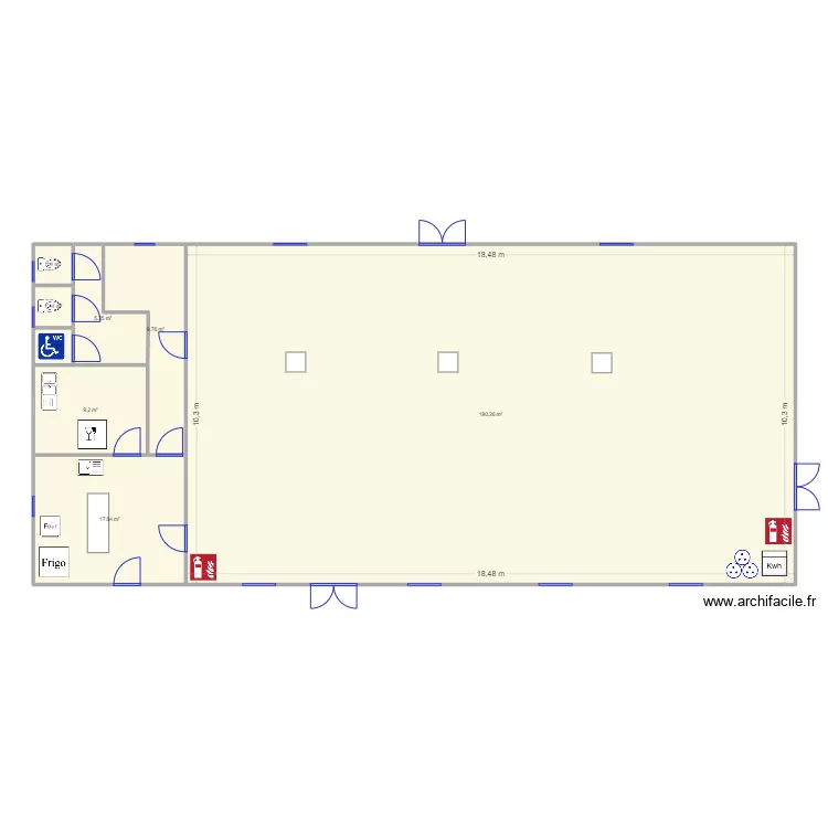 Salle Ecottes. Plan de 