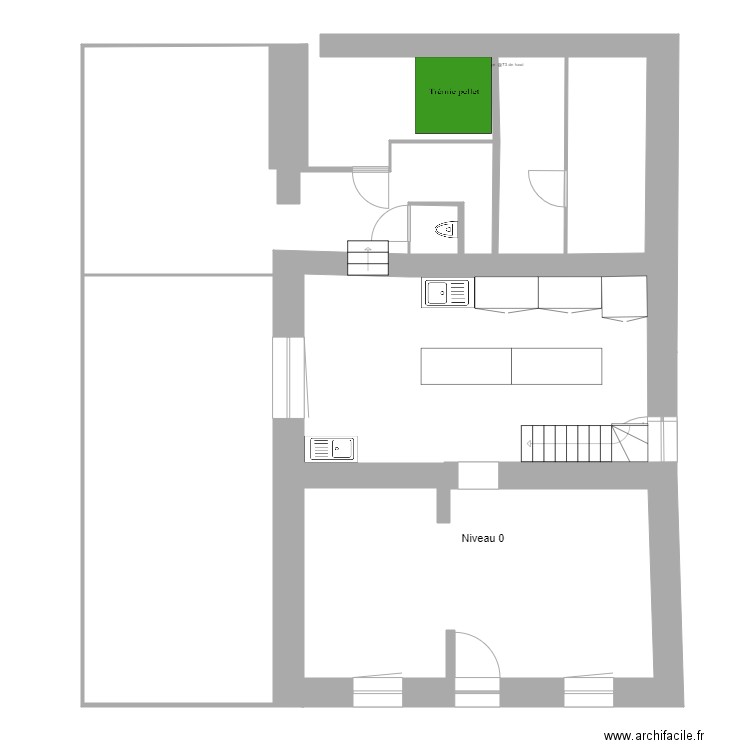 Plan base. Plan de 12 pièces et 227 m2