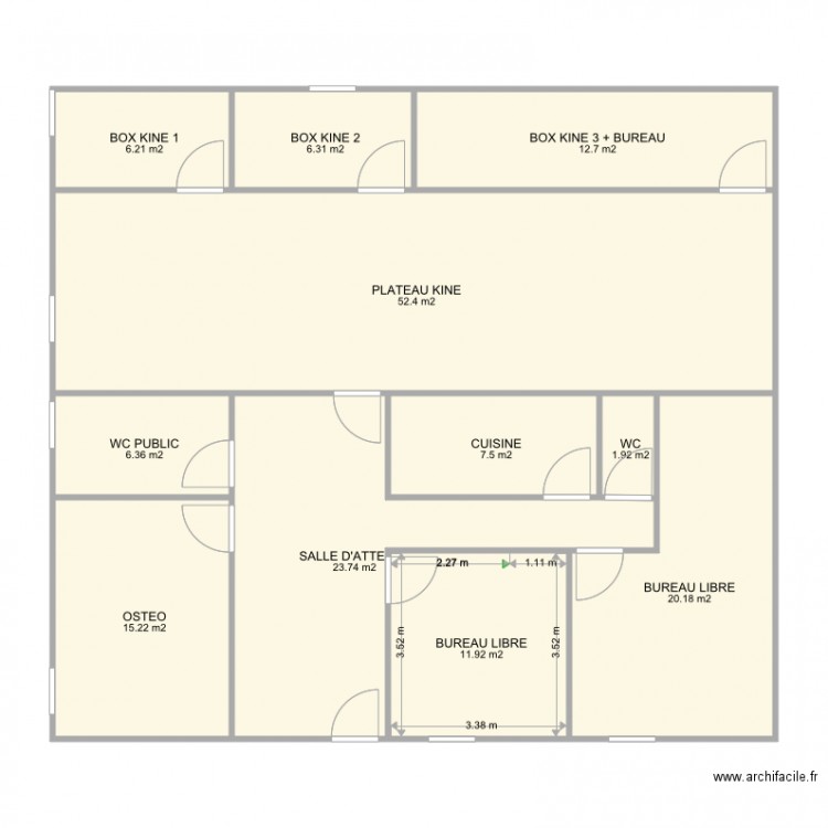 cabinet kiné Plan 2. Plan de 0 pièce et 0 m2