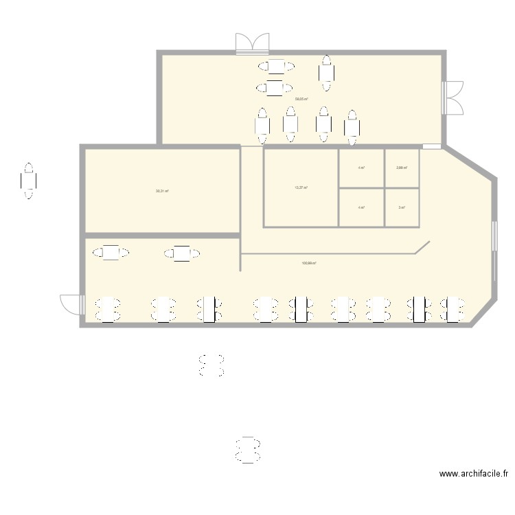 Le Kiosque. Plan de 8 pièces et 217 m2