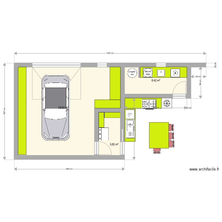 p.7. Plan de 3 pièces et 40 m2