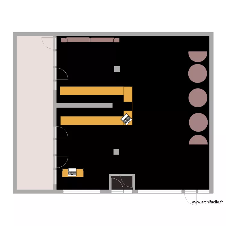 El Gato Côté Bar sans table. Plan de El Gato Côté Bar sans table. Plan de