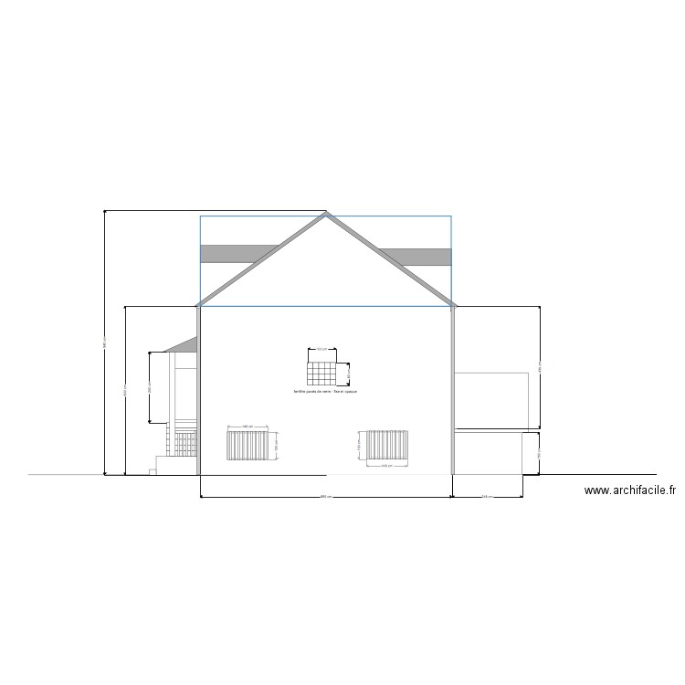 PLAN FACADE projet DROIT FERNANDES. Plan de 0 pièce et 0 m2