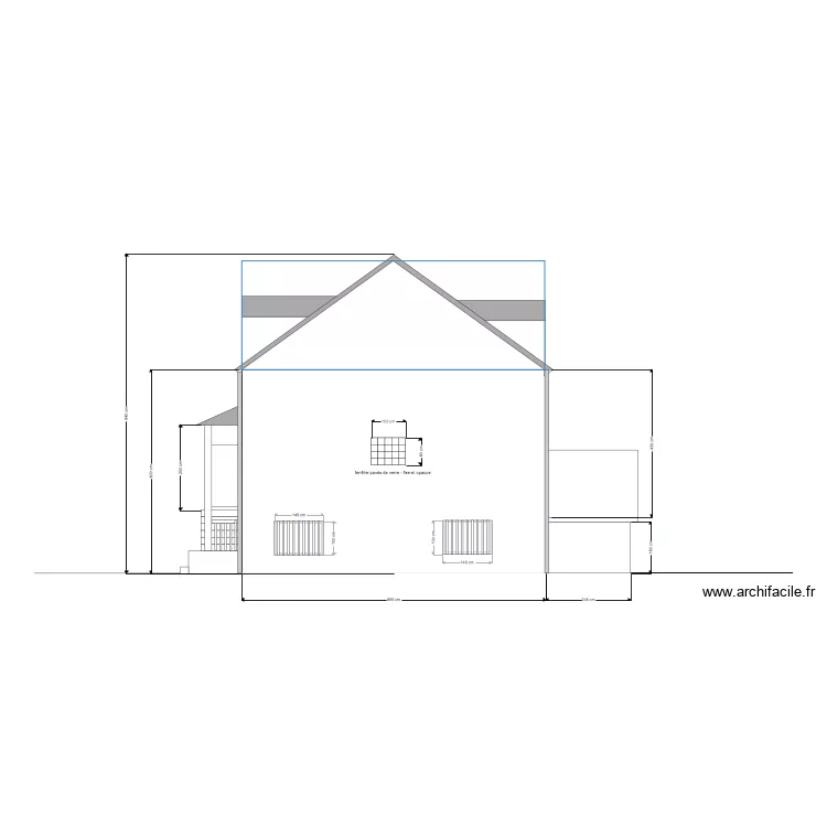 PLAN FACADE projet DROIT FERNANDES. Plan de 