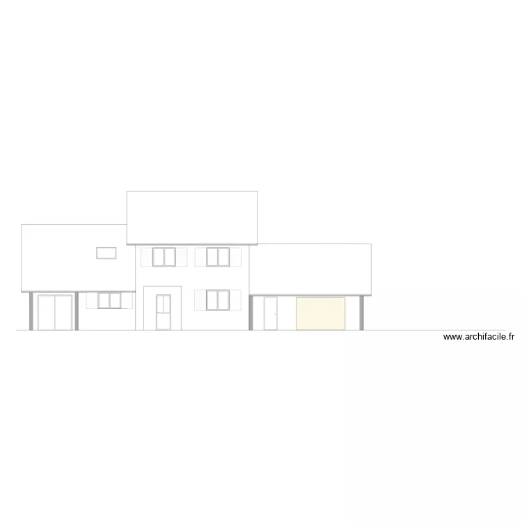 Fa&ccedil;ade Sud V4. Plan de 