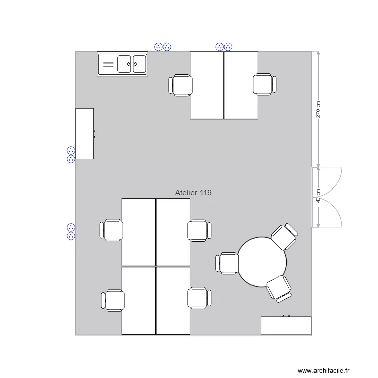 Atelier 119. Plan de 