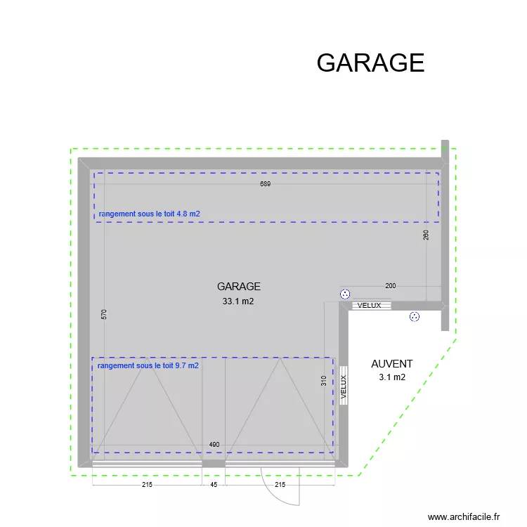 Garage. Plan de 