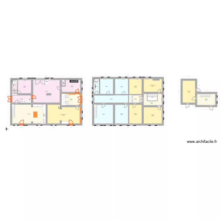 Plan maison partie Est. Plan de 25  et 403 m²