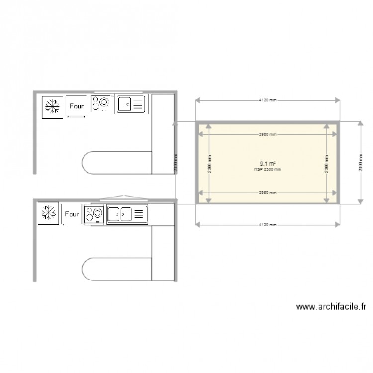 couisine sandrine. Plan de 0 pièce et 0 m2