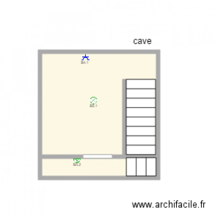 Vottem maison cave. Plan de 2 pièces et 10 m2