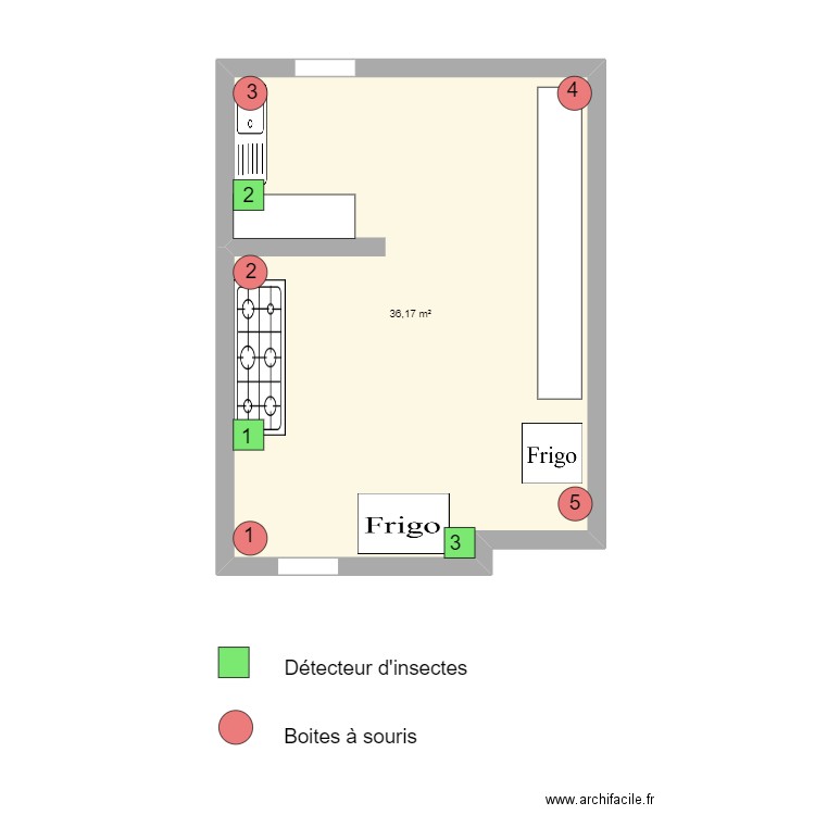 Usquare CUISINE. Plan de 0 pièce et 0 m2