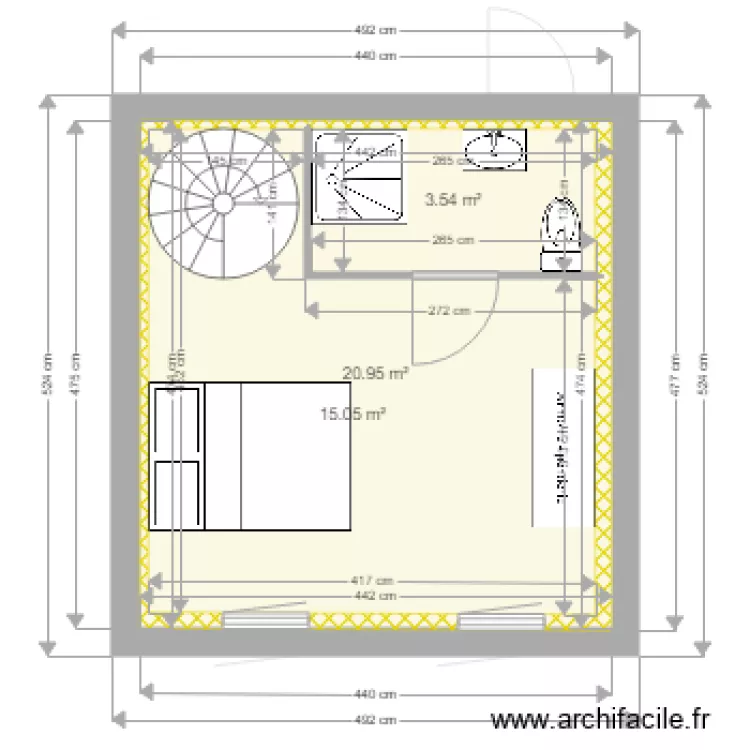 2EM ETAGE DROIT ASENCIO VARIANTE. Plan de 