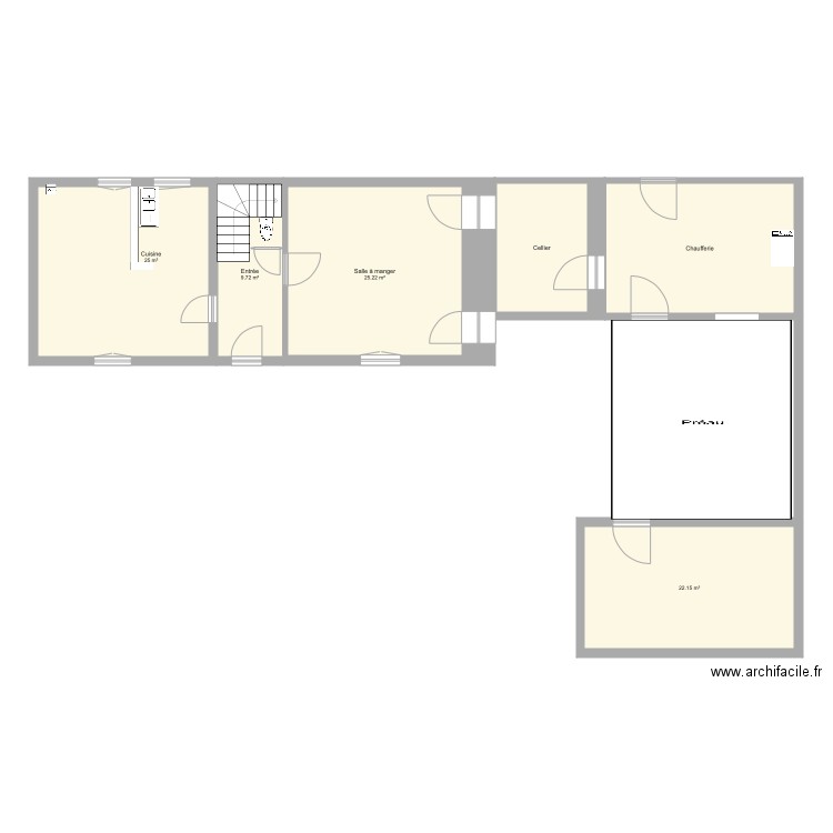 RdC V1. Plan de 0 pièce et 0 m2