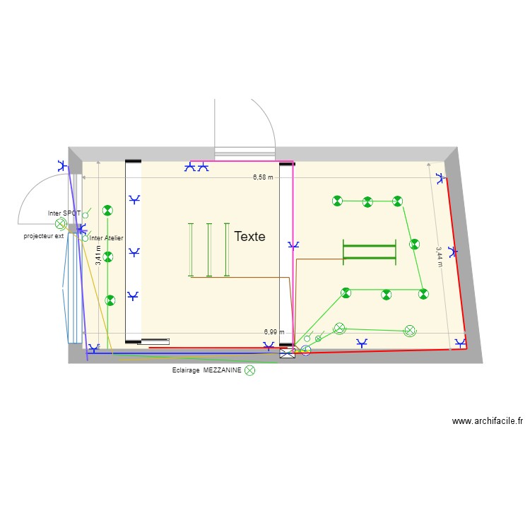 ATELIER plan ELEC. Plan de 0 pièce et 0 m2