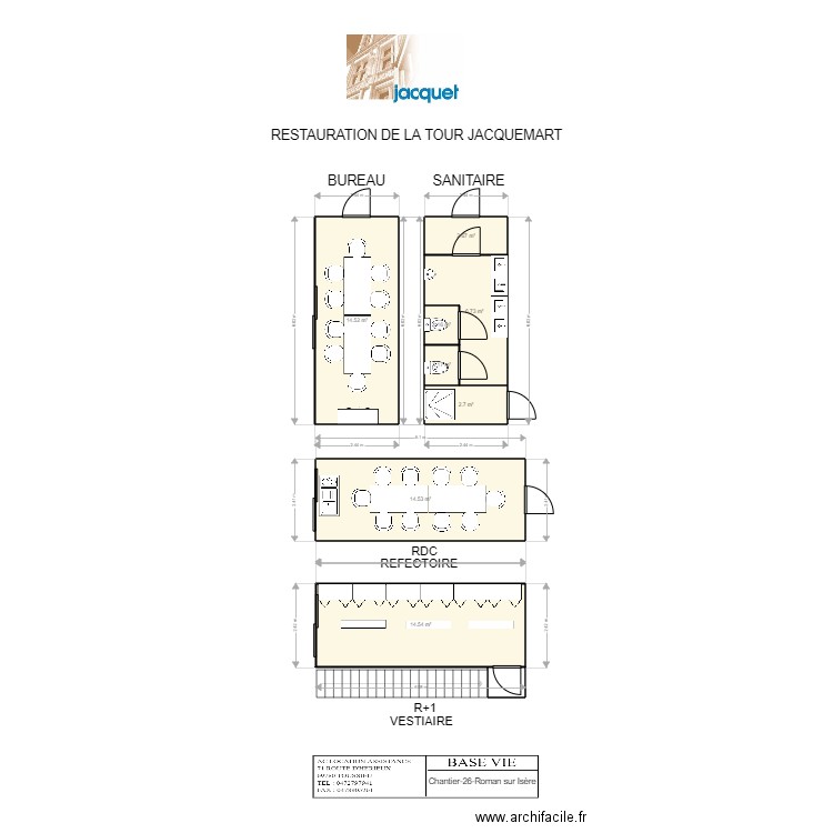 JACQUET CHANTIER  26 Roman sur Isère Jacquemart. Plan de 0 pièce et 0 m2