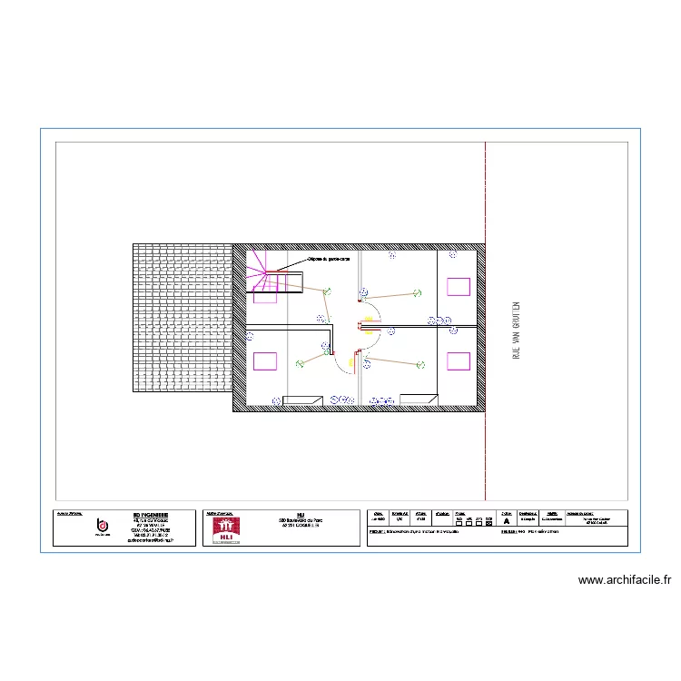 74 VAN GRUTTEN 2eme ETAGE. Plan de 