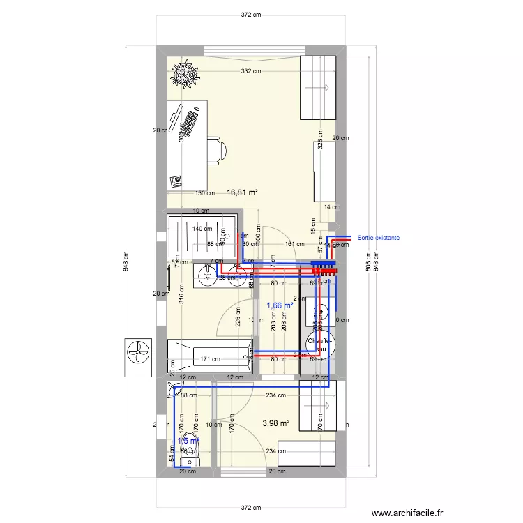 Projet Cornet - Plan plomberie v2. Plan de 