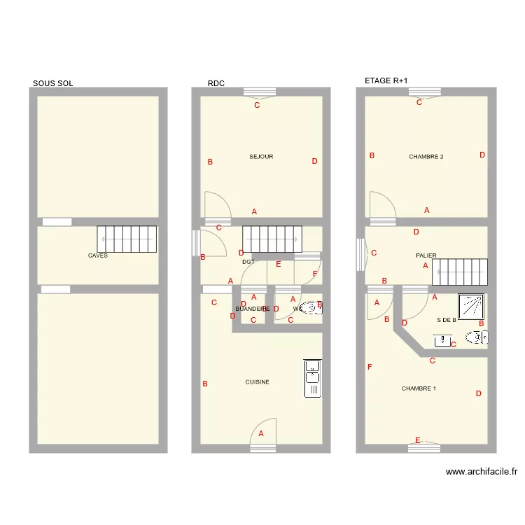 MAIRIE DOMPIERRE. Plan de 