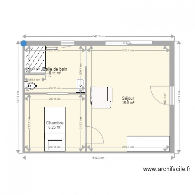 Plan Appartement Blanjacquier. Plan de 0 pièce et 0 m2