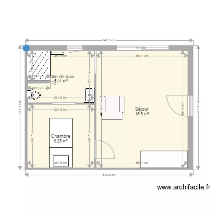 Plan Appartement Blanjacquier. Plan de 