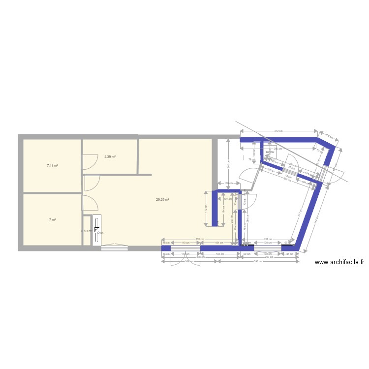 lacanau original agrandi 20 07 2018 cotes. Plan de 0 pièce et 0 m2