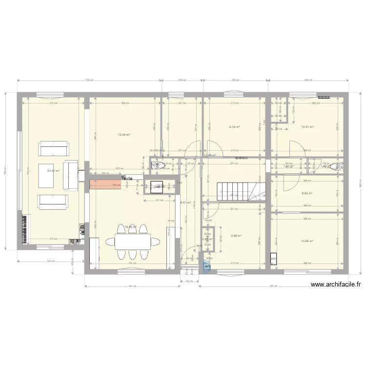 maison verfeil piece de vie. Plan de 