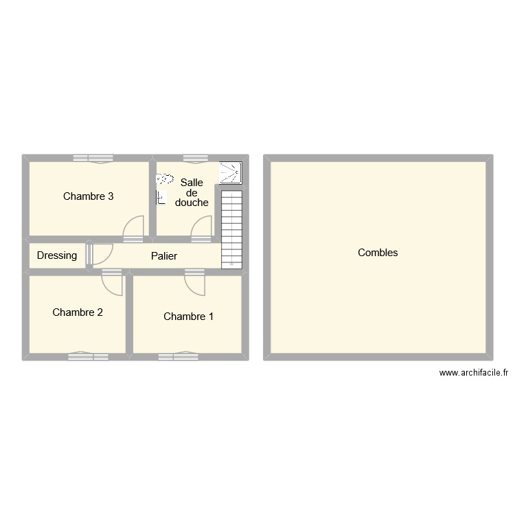 berthier. Plan de 7 pièces et 121 m2