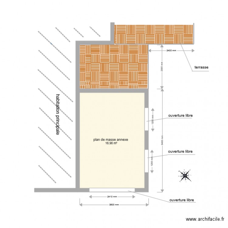 annexe garage plan de masse. Plan de 0 pièce et 0 m2