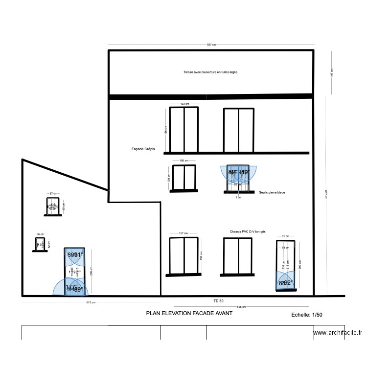 pedouxf. Plan de 5 pièces et 5 m2