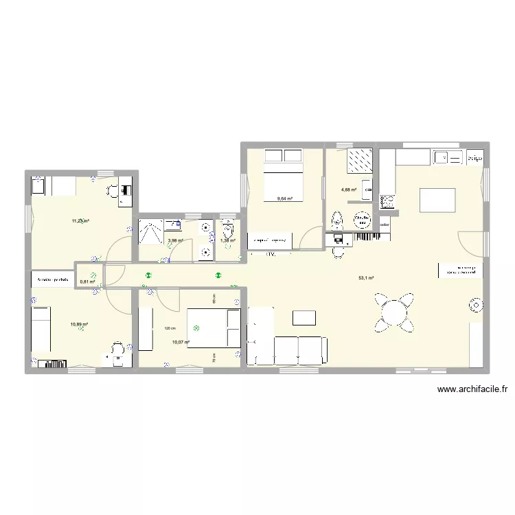 7 cros de Claudas. Plan de 