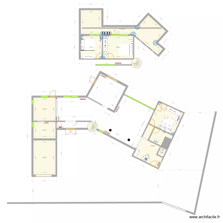 plan  entr&eacute;e ouest. Plan de 