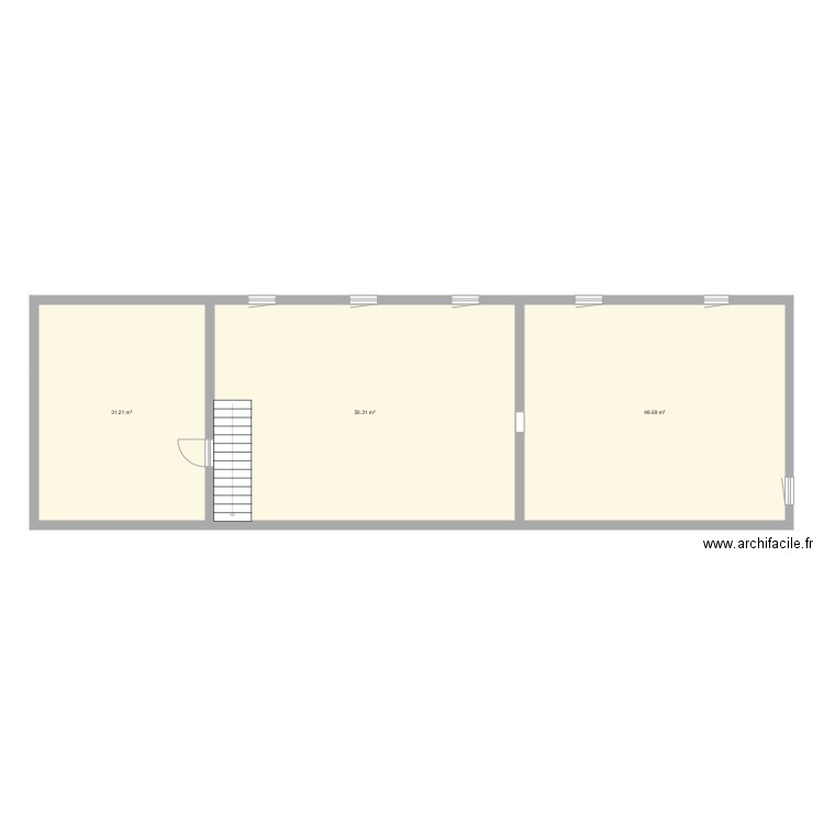 1er étage en face. Plan de 0 pièce et 0 m2