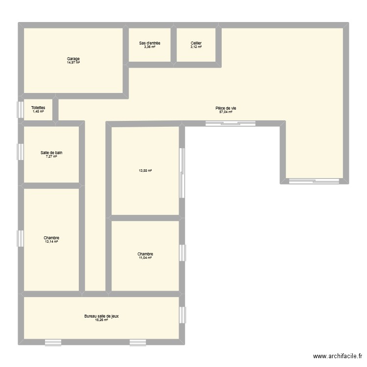 Villa. Plan de 10 pièces et 141 m2