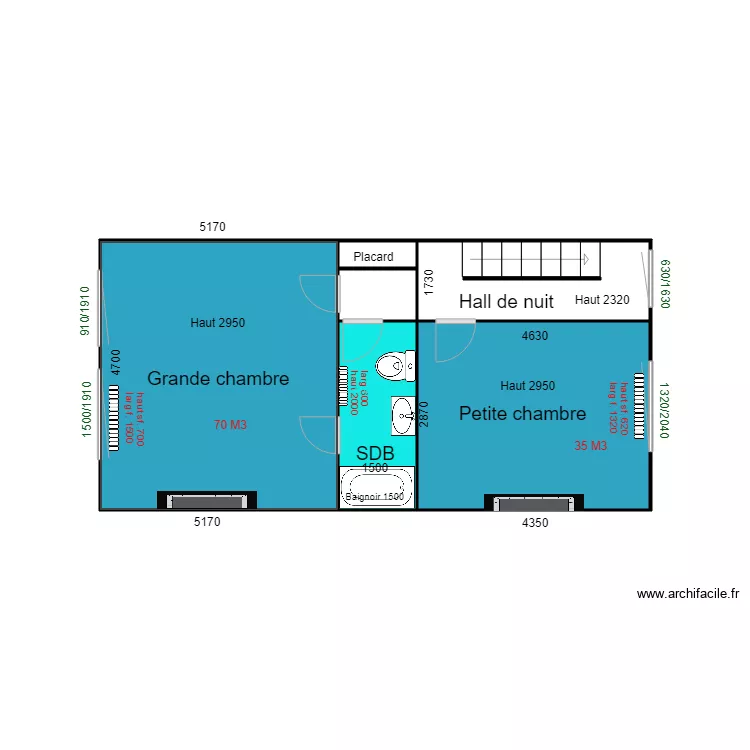 Etage 1 Brigade Piron 278. Plan de 