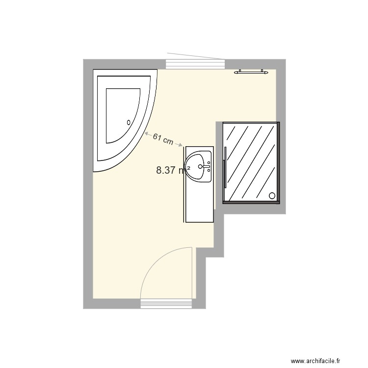 SdB Papily Mamily. Plan de 0 pièce et 0 m2