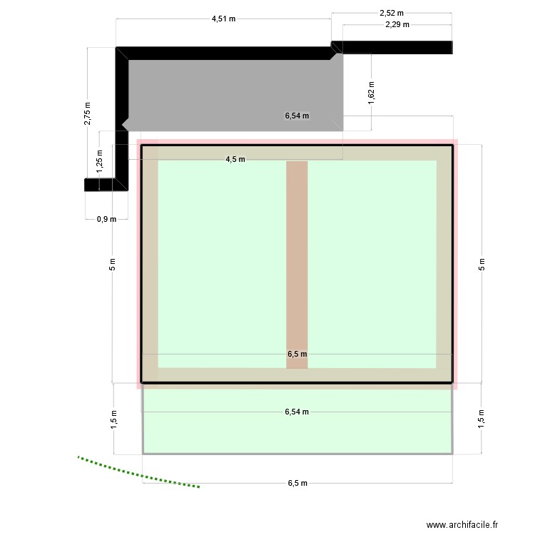 ATELIER maçon. Plan de 3 pièces et 47 m2