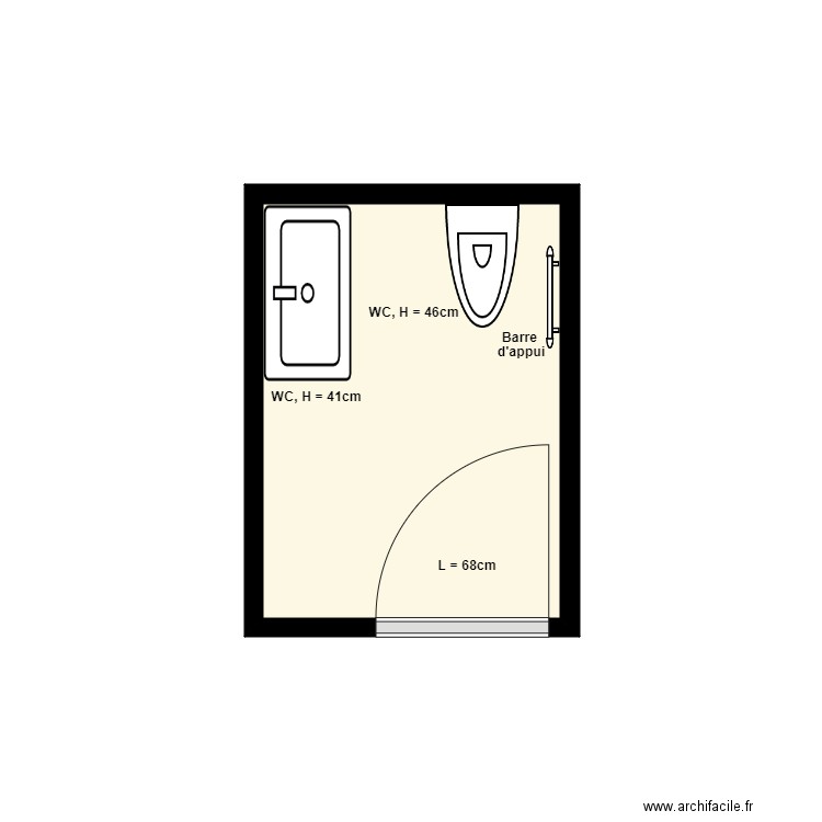 WC aprés travaux - Derriche -78. Plan de 0 pièce et 0 m2