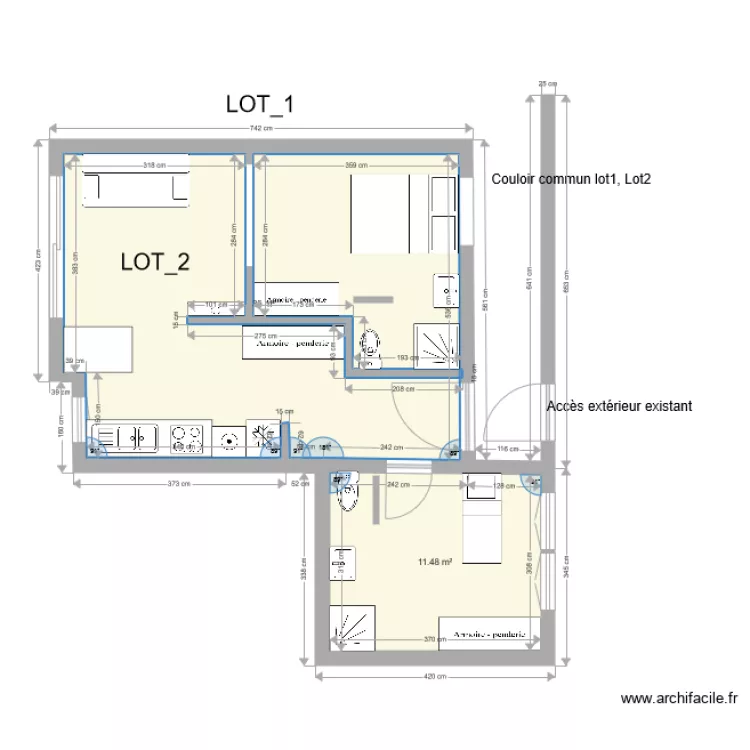 Portet Lot210. Plan de 