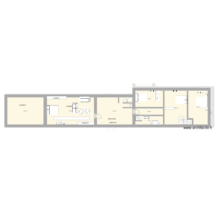 étage. Plan de 0 pièce et 0 m2