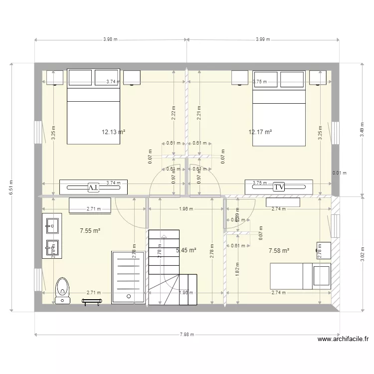 refection appartement. Plan de 