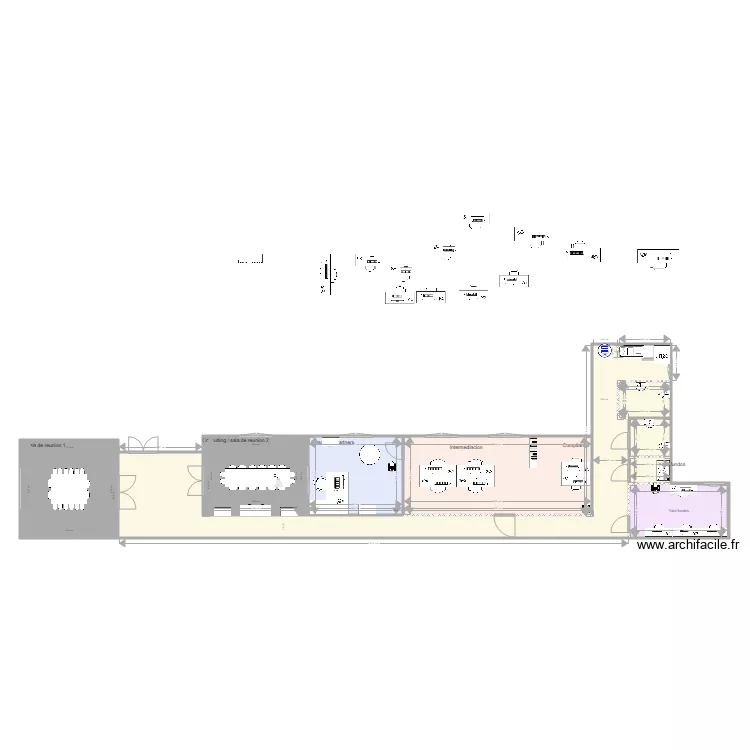 bureau fortuny phi. Plan de 