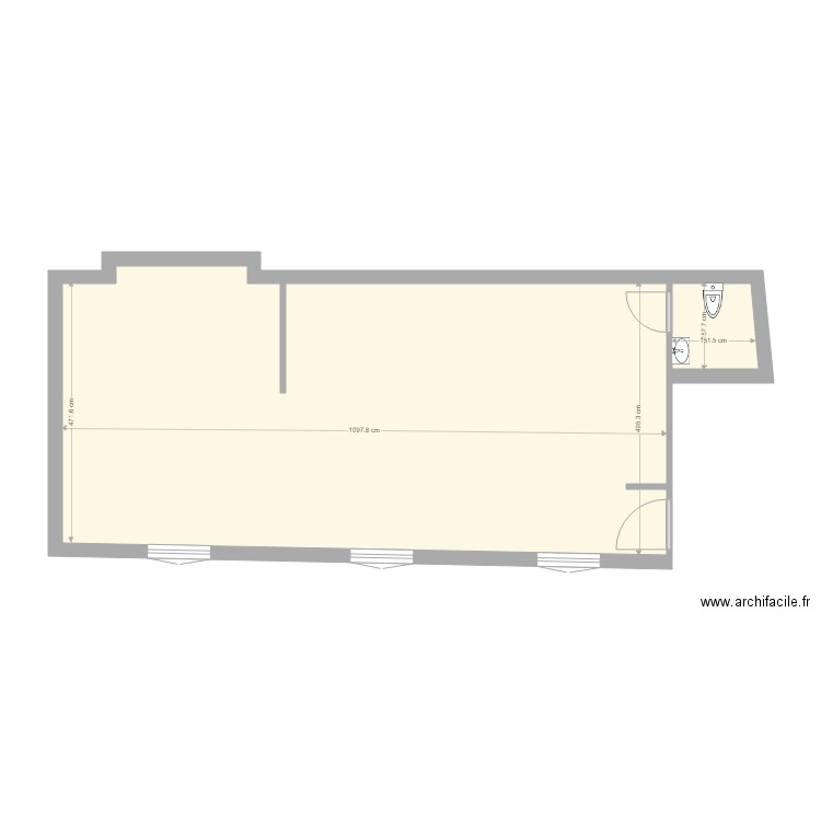 st martin existant. Plan de 0 pièce et 0 m2