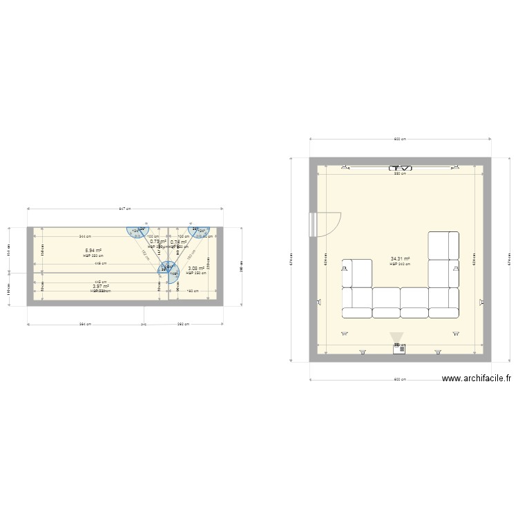 futur home cinema. Plan de 0 pièce et 0 m2