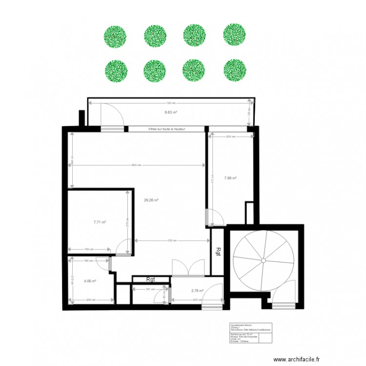 Apt témoin zoning 1. Plan de 0 pièce et 0 m2