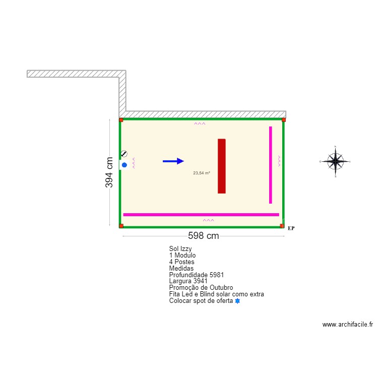 Petra Swenne. Plan de 1 pièce et 24 m2