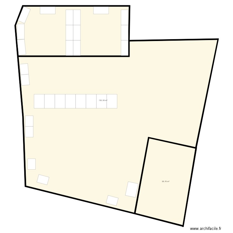 zone. Plan de 0 pièce et 0 m2