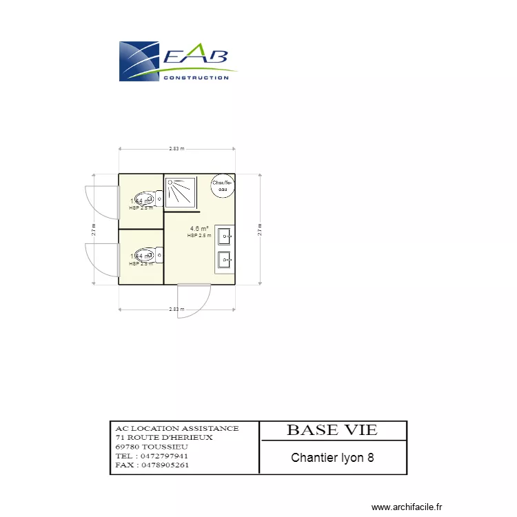 EAB Chantier LYON . Plan de 