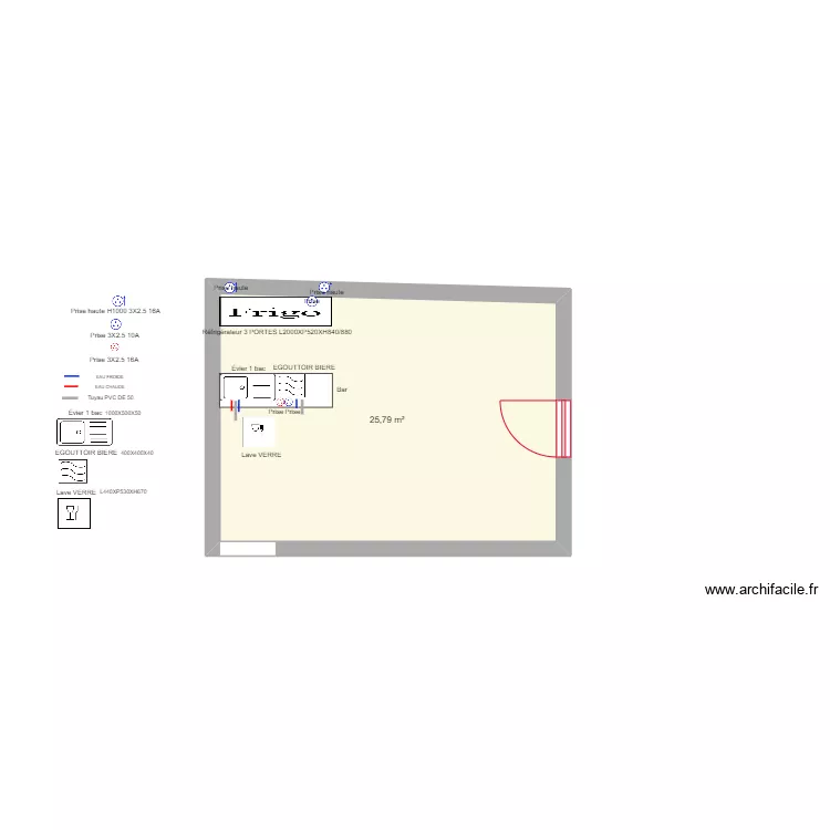 PIZZERIA LA MADELEINE. Plan de 
